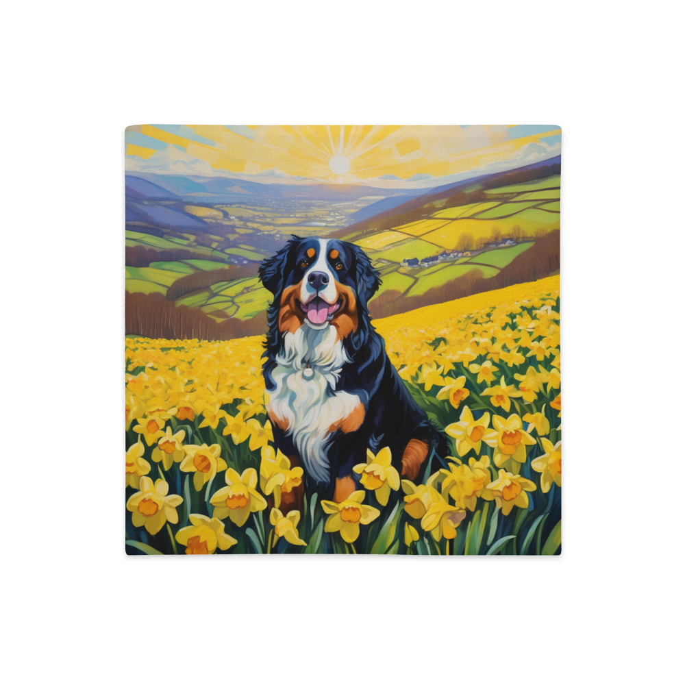 PugMug Custom Bernese Mountain Dog Premium Pillow Case