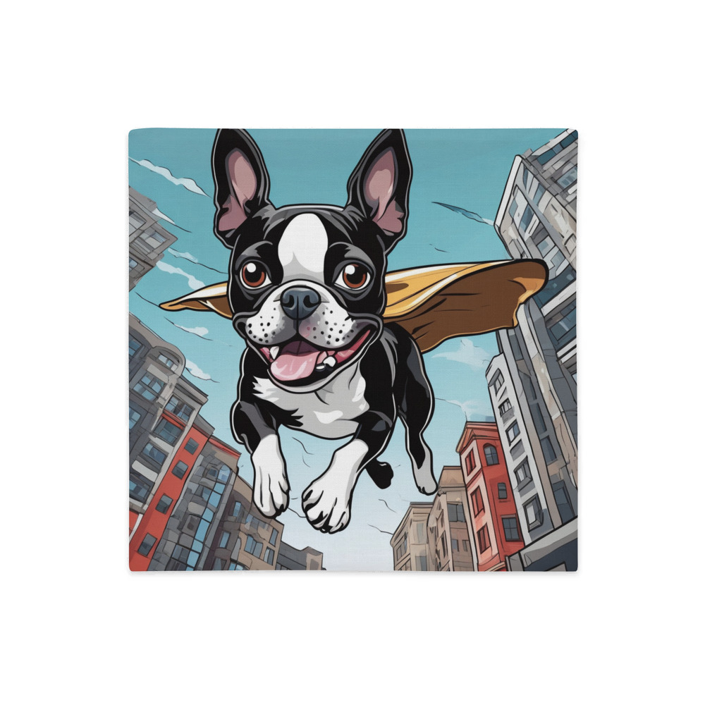 PugMug Custom Boston Terrier Premium Pillow Case