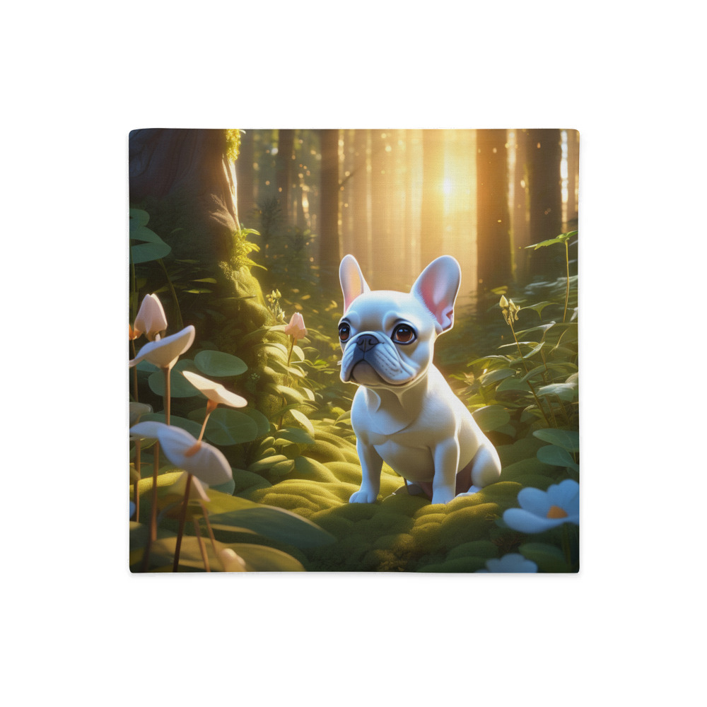 PugMug Custom White French Bulldog Premium Pillow Case