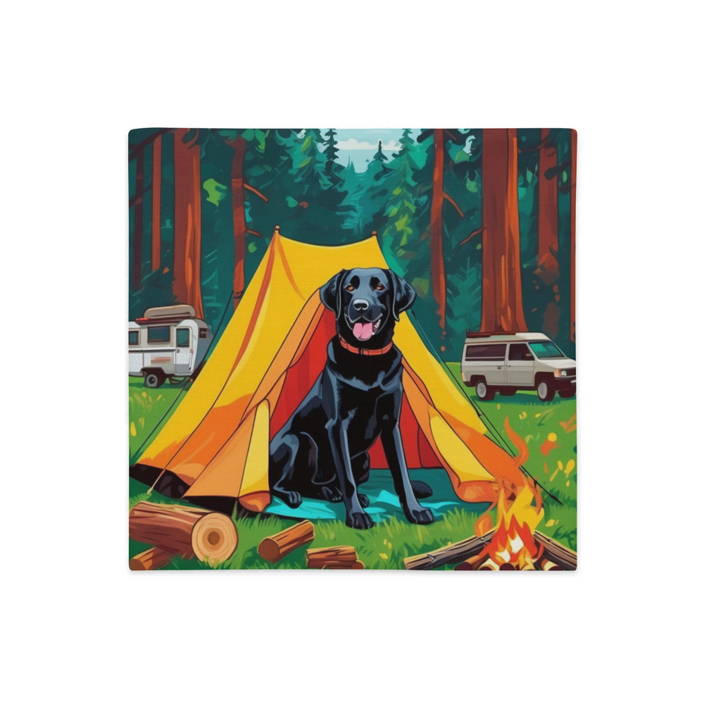 PugMug Custom Black Labrador Retriever Premium Pillow Case
