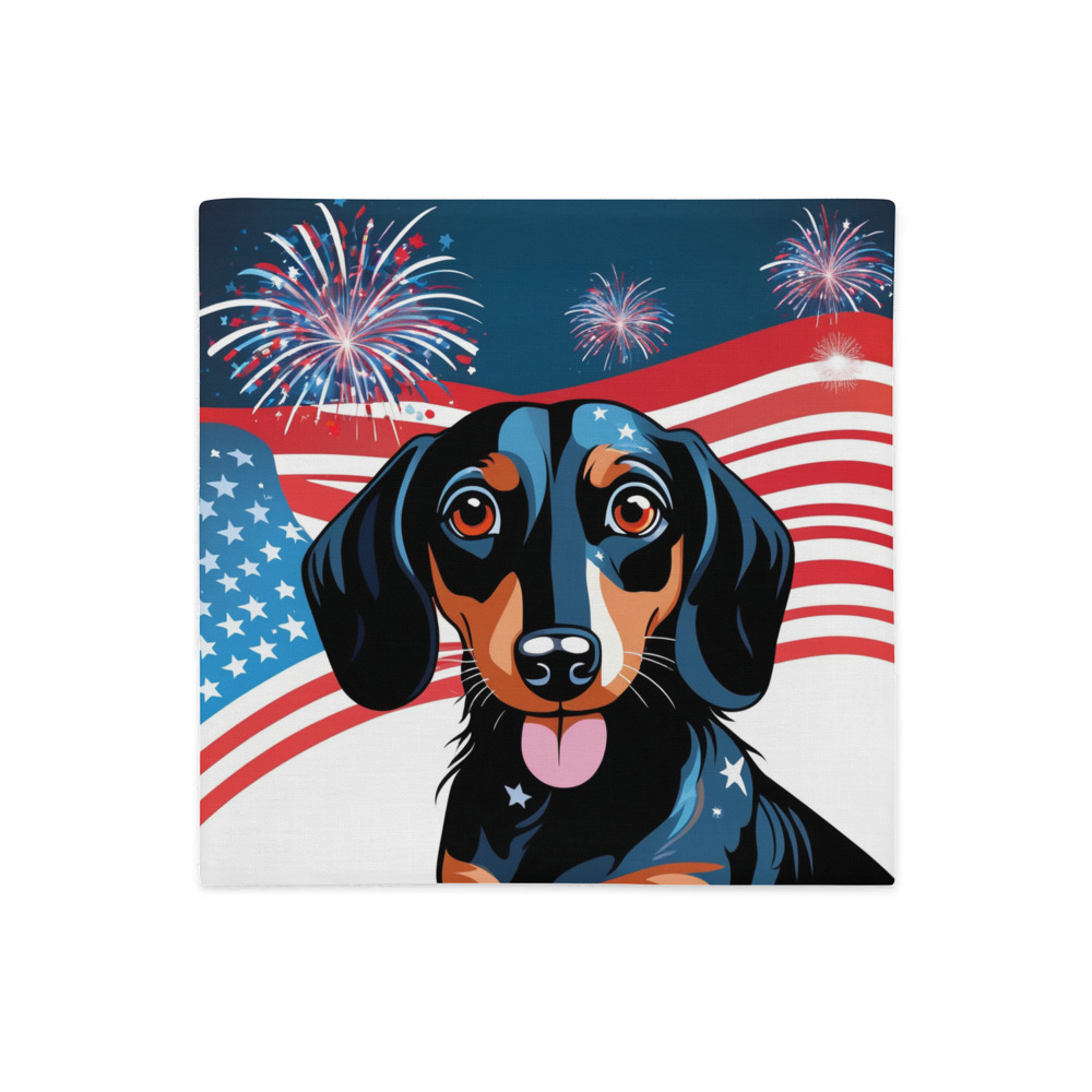 PugMug Custom Black Dachshund Premium Pillow Case