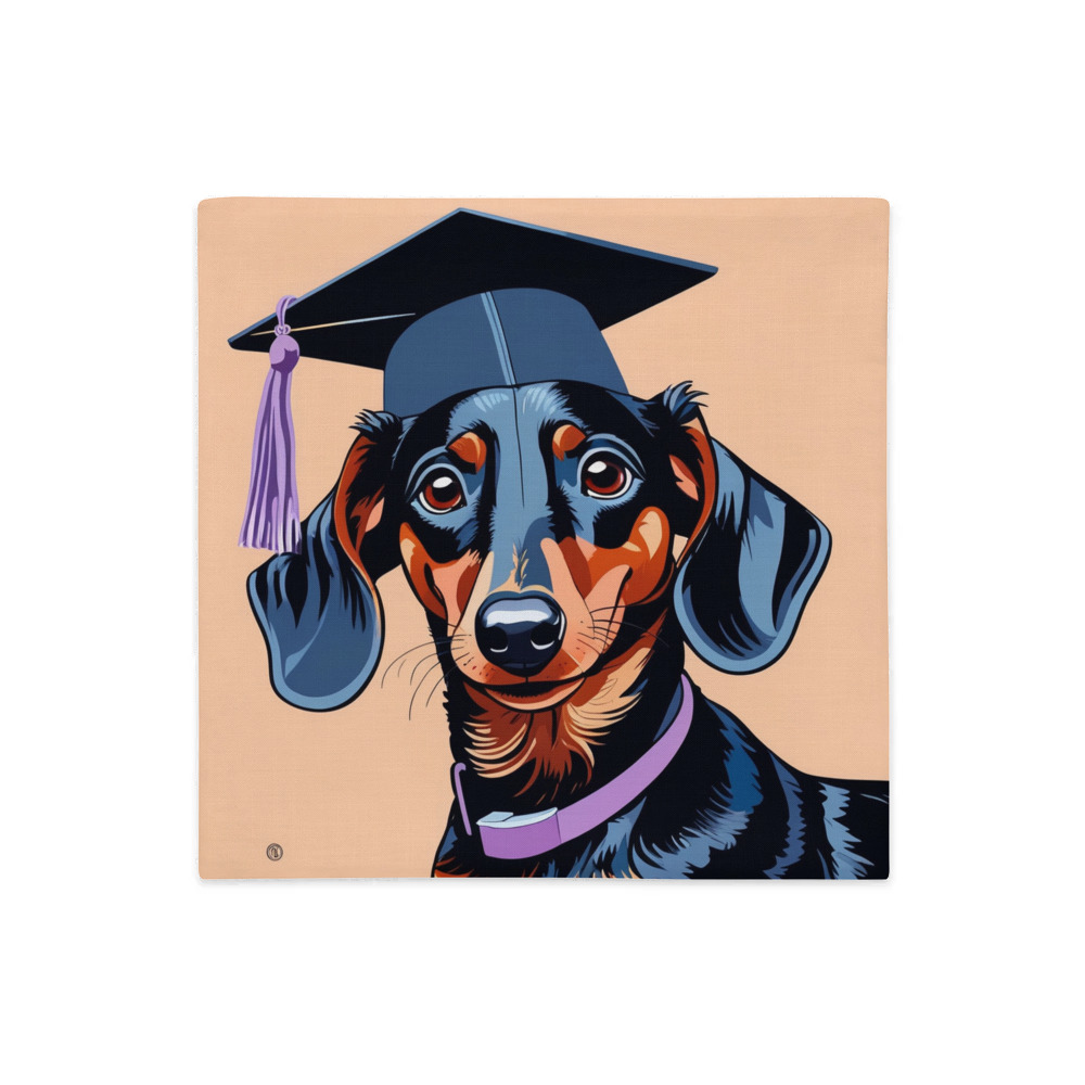 PugMug Custom Black Dachshund Premium Pillow Case