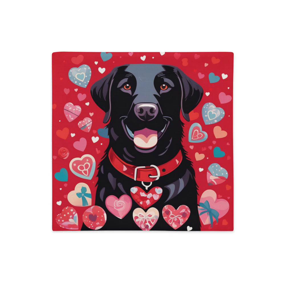 PugMug Custom Black Labrador Retriever Premium Pillow Case