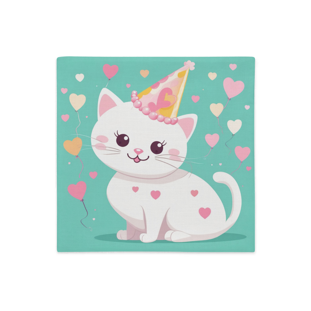 PugMug Custom White Companion Cat Premium Pillow Case