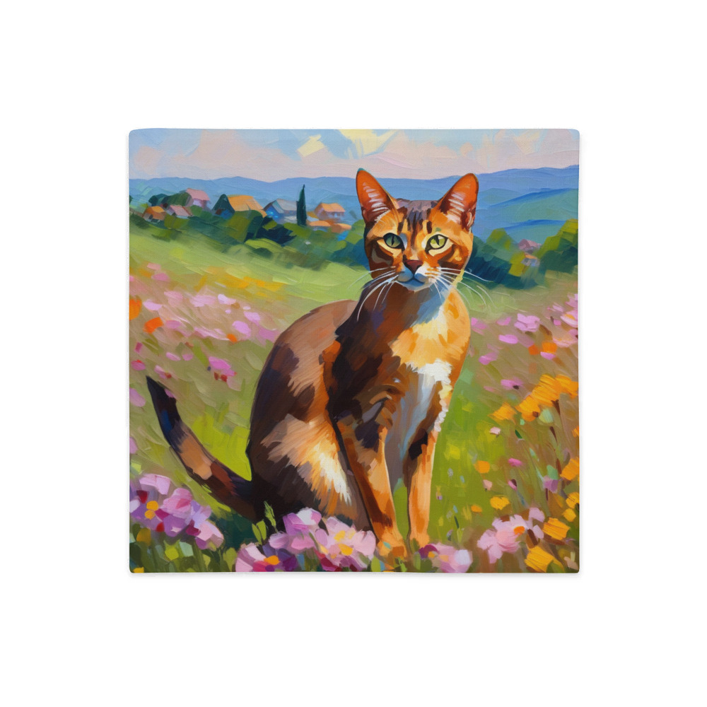 PugMug Custom Tabby Abyssinian Cat Premium Pillow Case