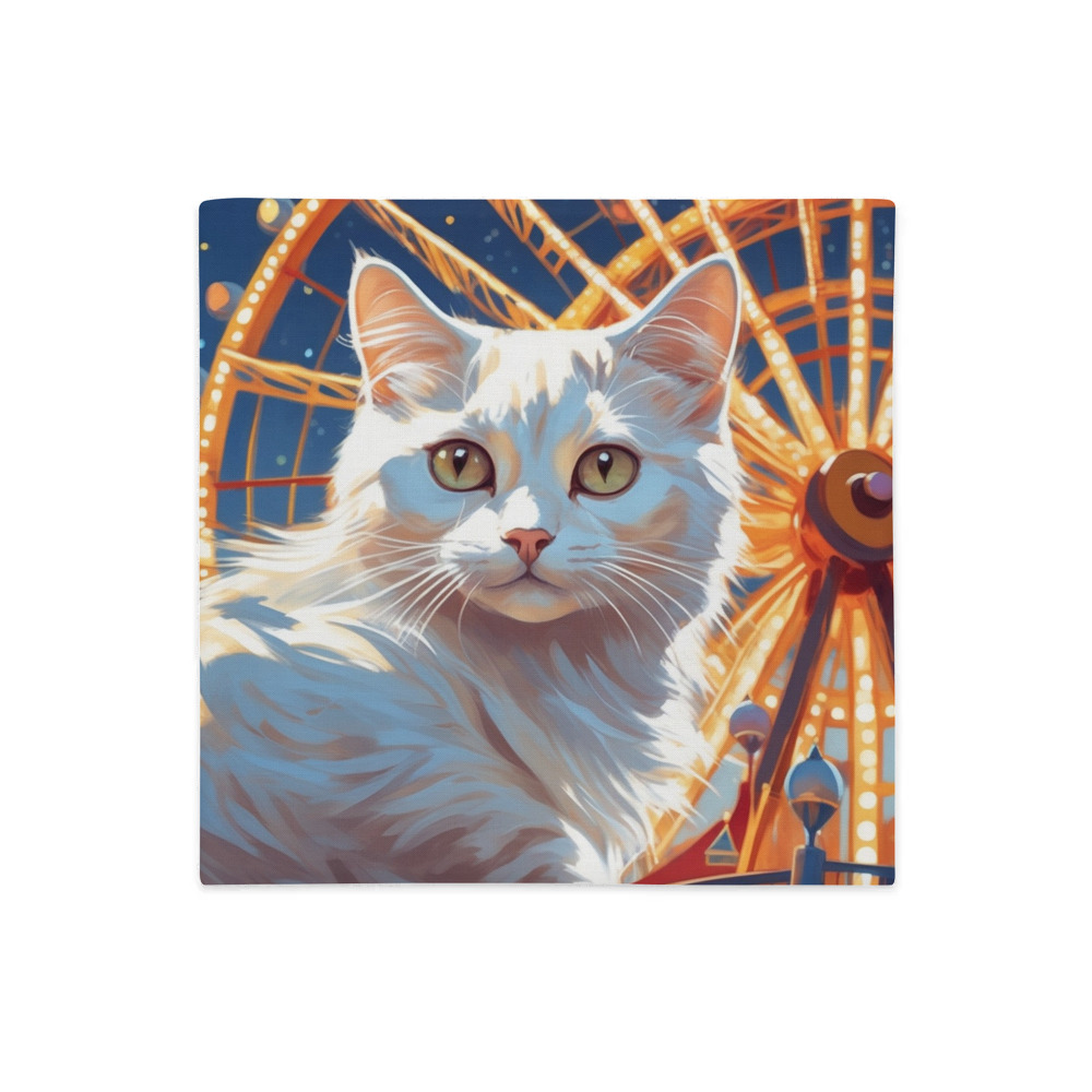 PugMug Custom White Companion Cat Premium Pillow Case