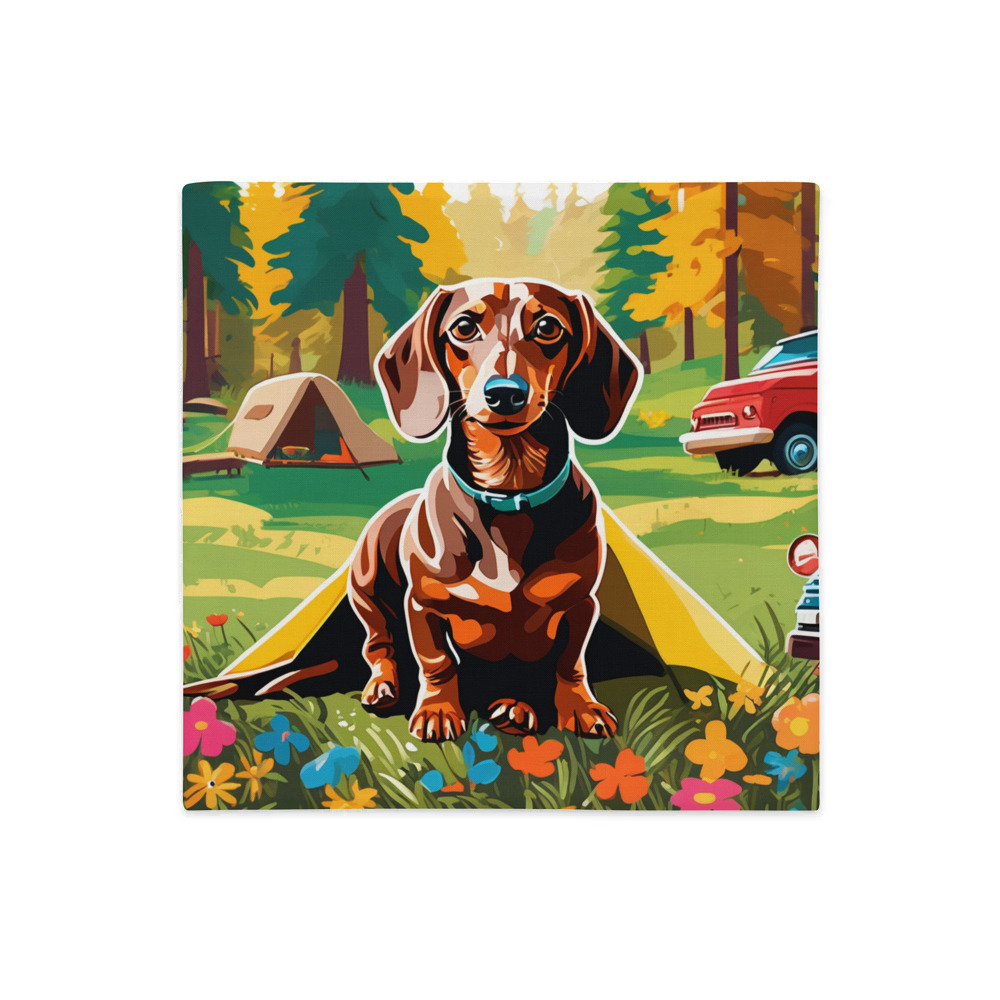 PugMug Custom Tan Dachshund Premium Pillow Case