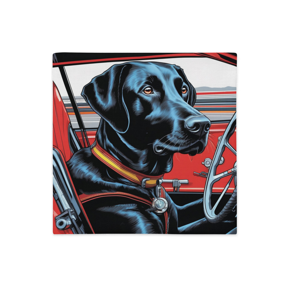 PugMug Custom Black Labrador Retriever Premium Pillow Case