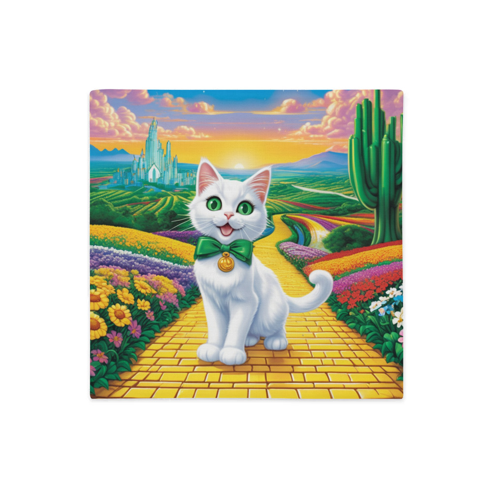 PugMug Custom White Companion Cat Premium Pillow Case