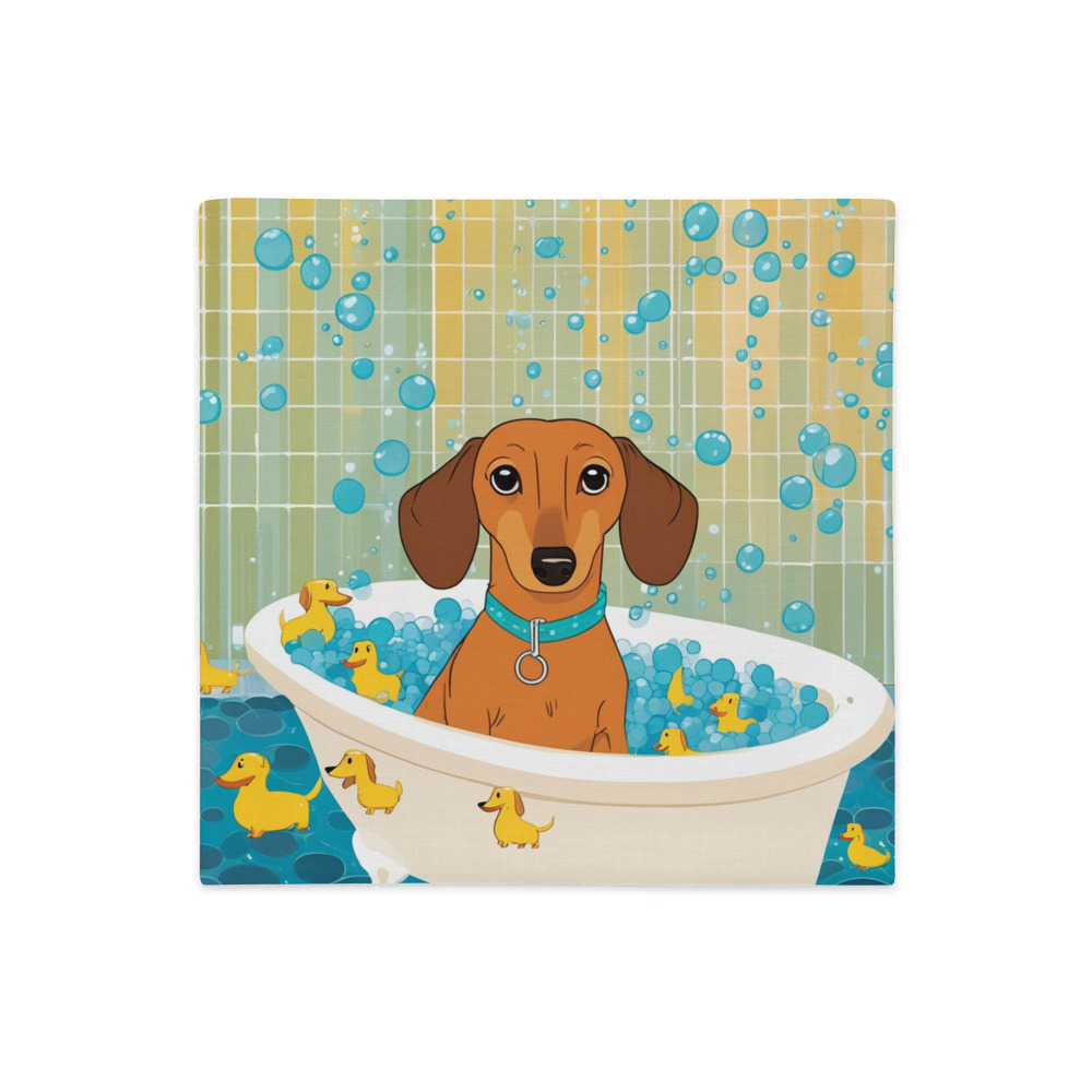 PugMug Custom Tan Dachshund Premium Pillow Case