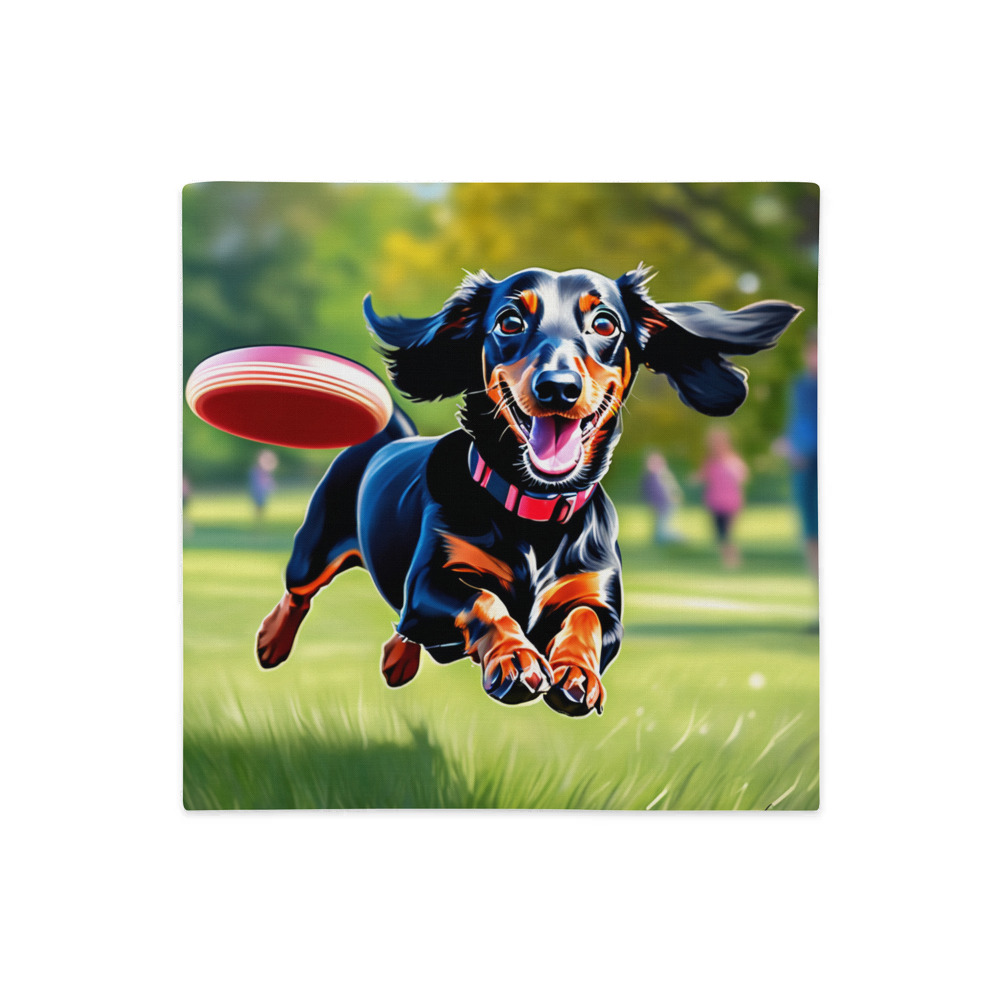 PugMug Custom Black Dachshund Premium Pillow Case