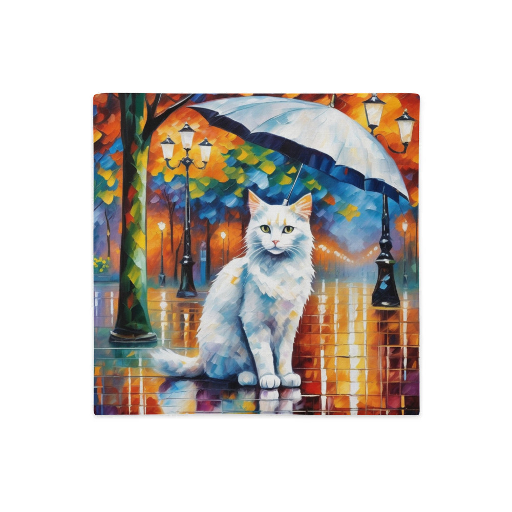 PugMug Custom White Companion Cat Premium Pillow Case