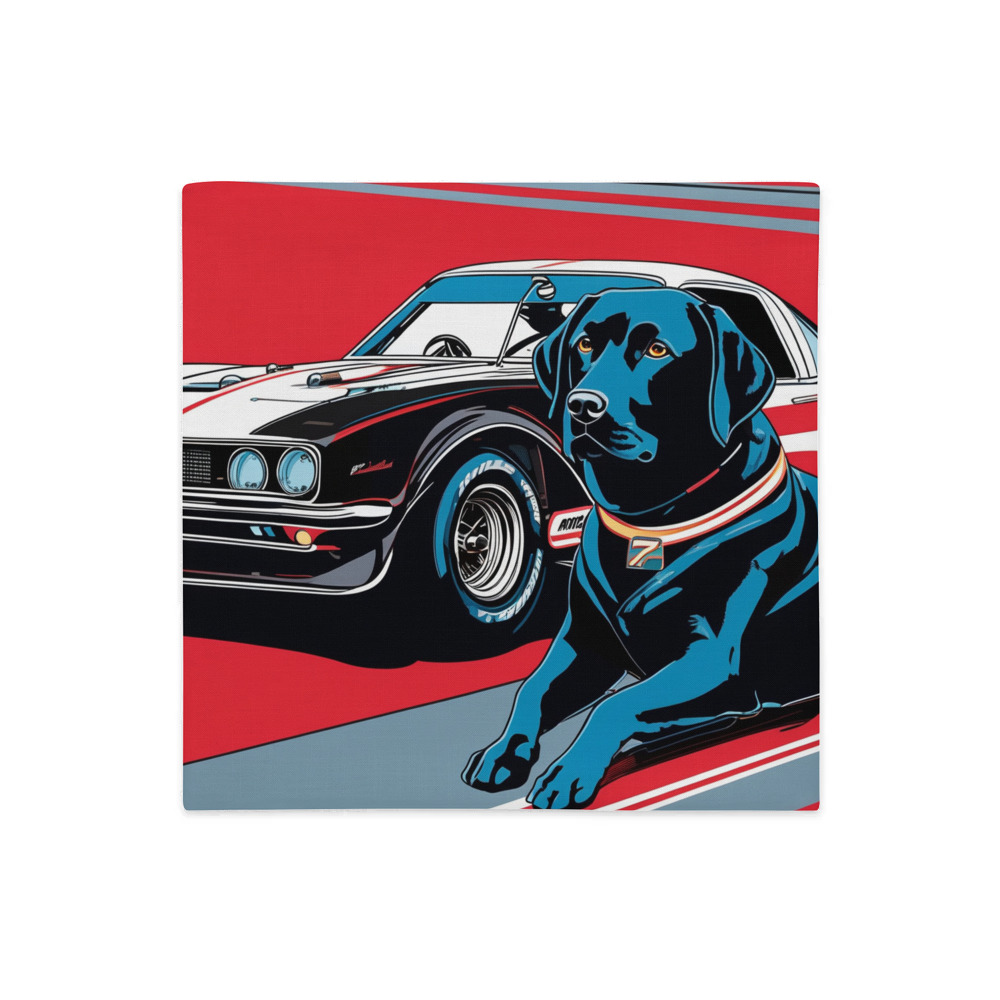 PugMug Custom Black Labrador Retriever Premium Pillow Case