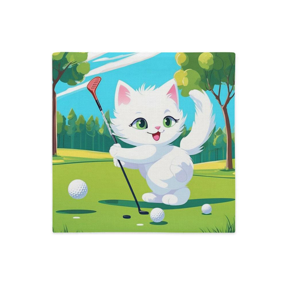 PugMug Custom White Companion Cat Premium Pillow Case