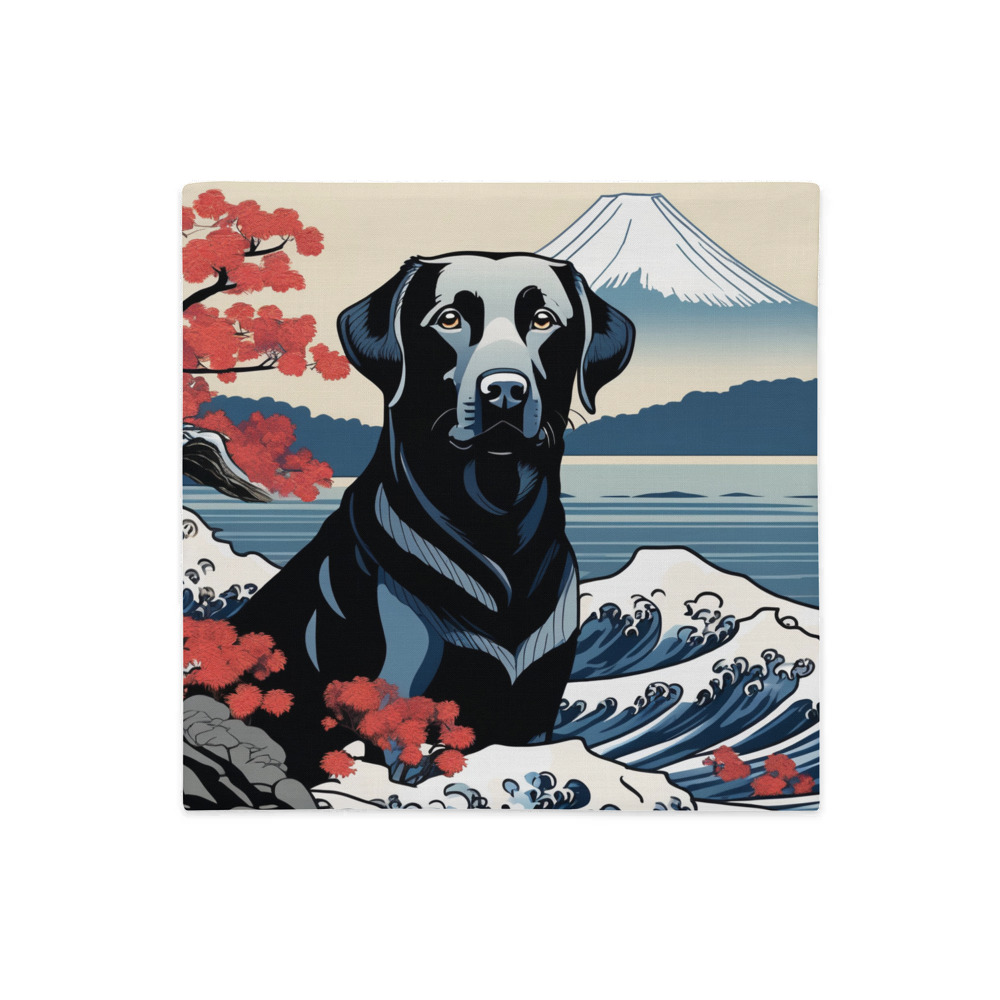 PugMug Custom Black Labrador Retriever Premium Pillow Case