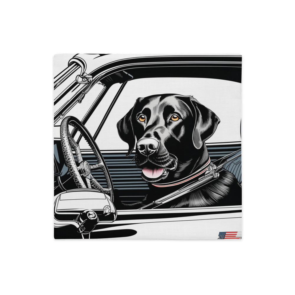 PugMug Custom Black Labrador Retriever Premium Pillow Case