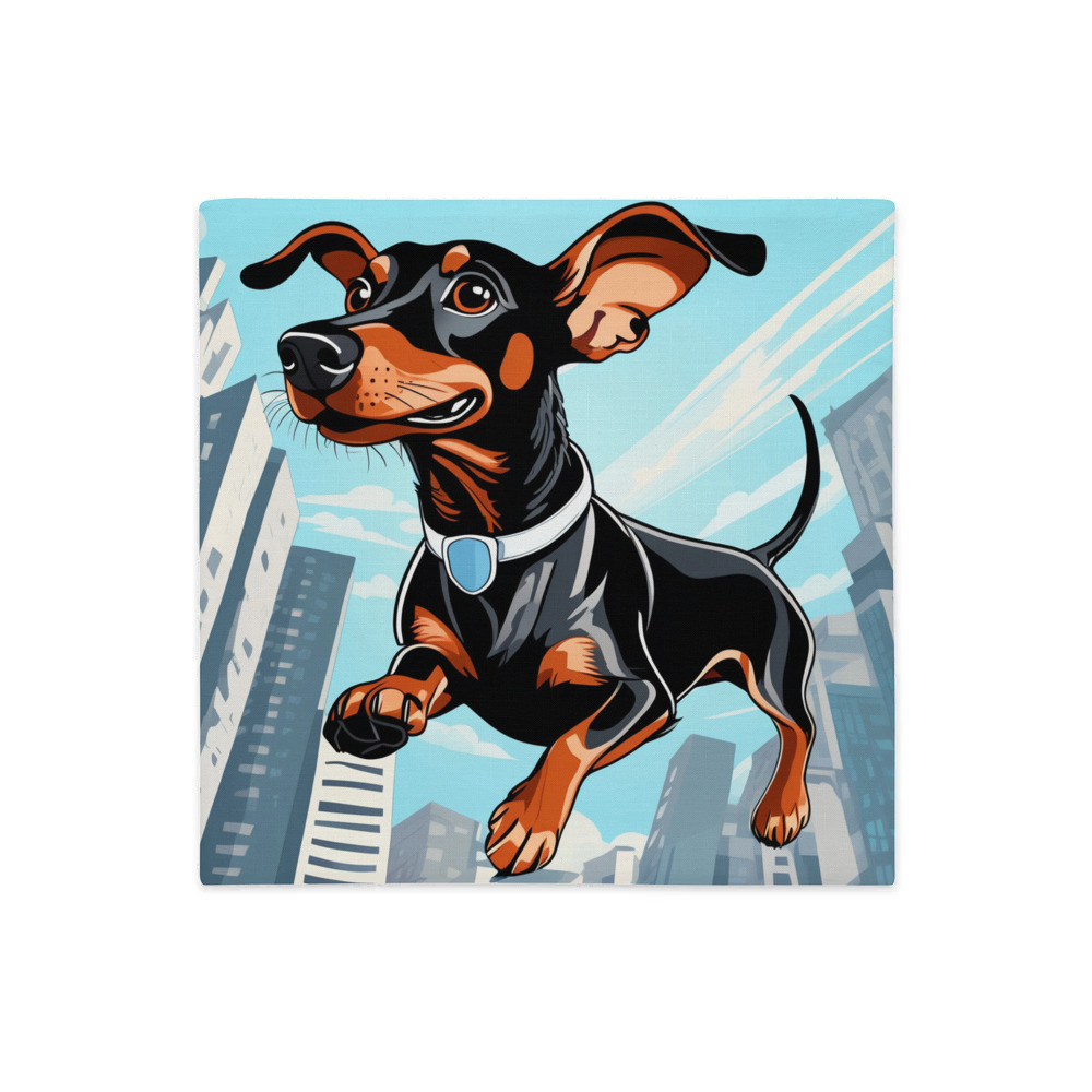 PugMug Custom Black Dachshund Premium Pillow Case