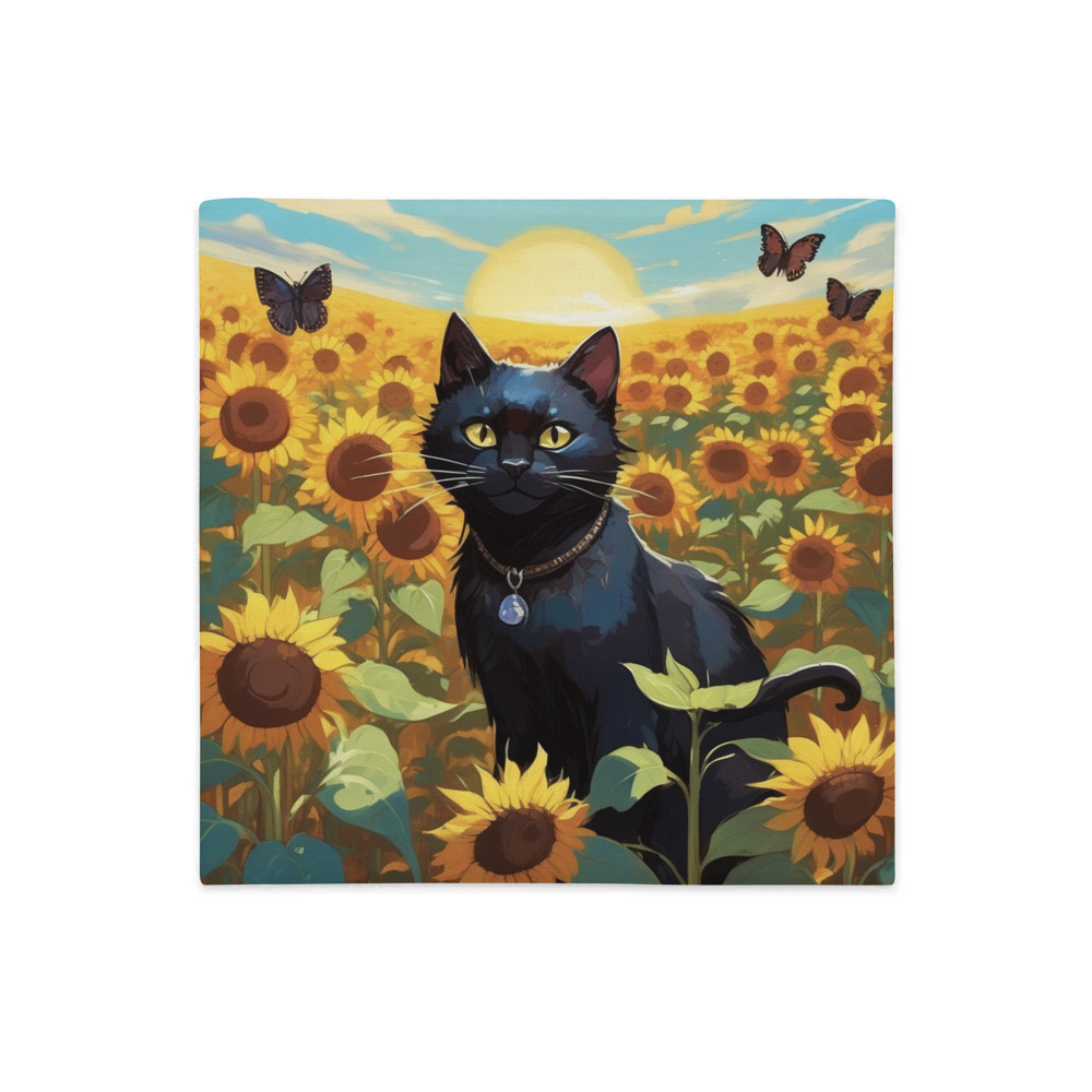 PugMug Custom Black Exotic Cat Premium Pillow Case