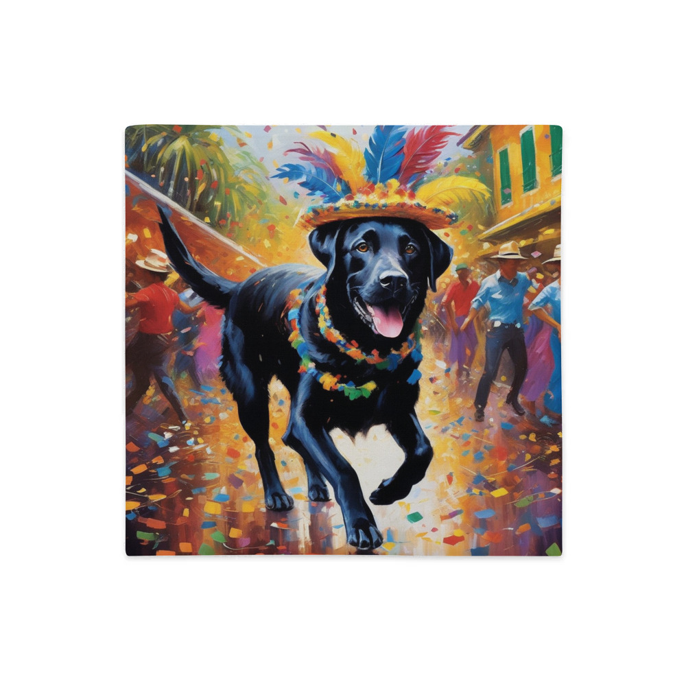 PugMug Custom Black Labrador Retriever Premium Pillow Case