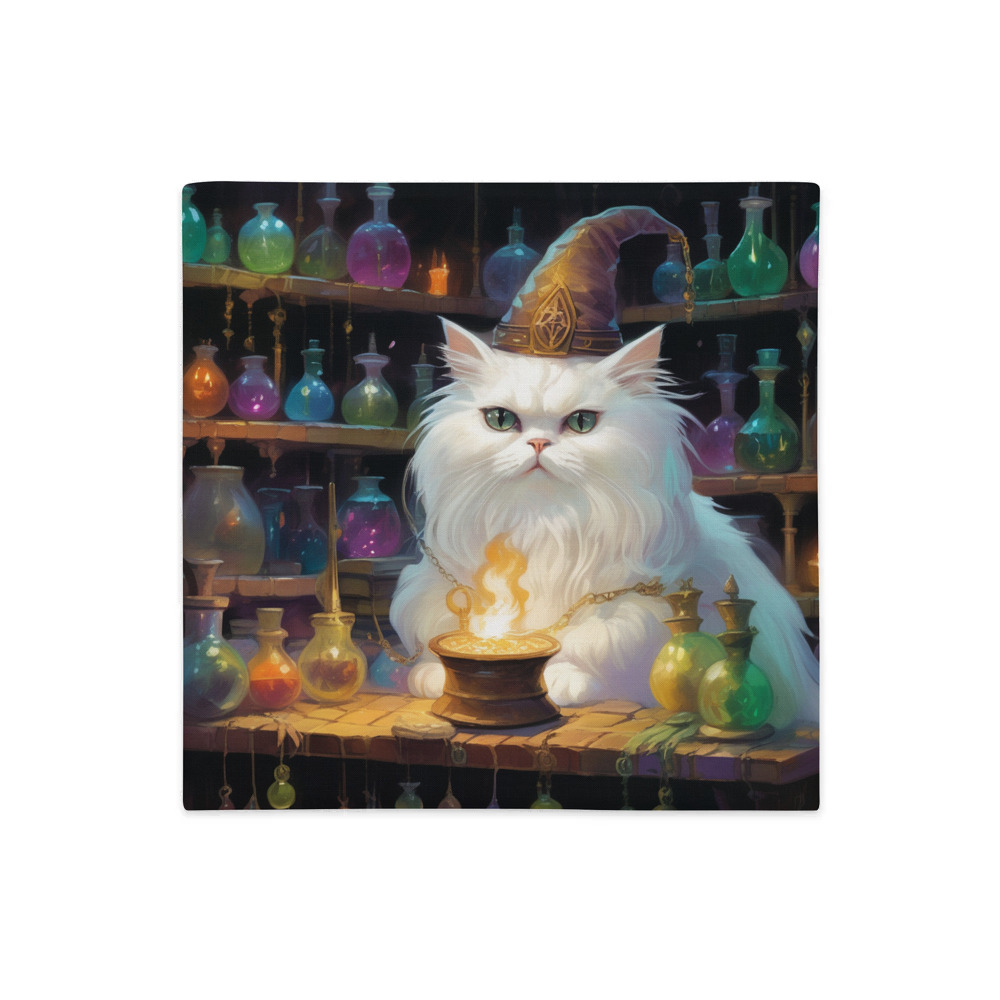 PugMug Custom White Persian Cat Premium Pillow Case