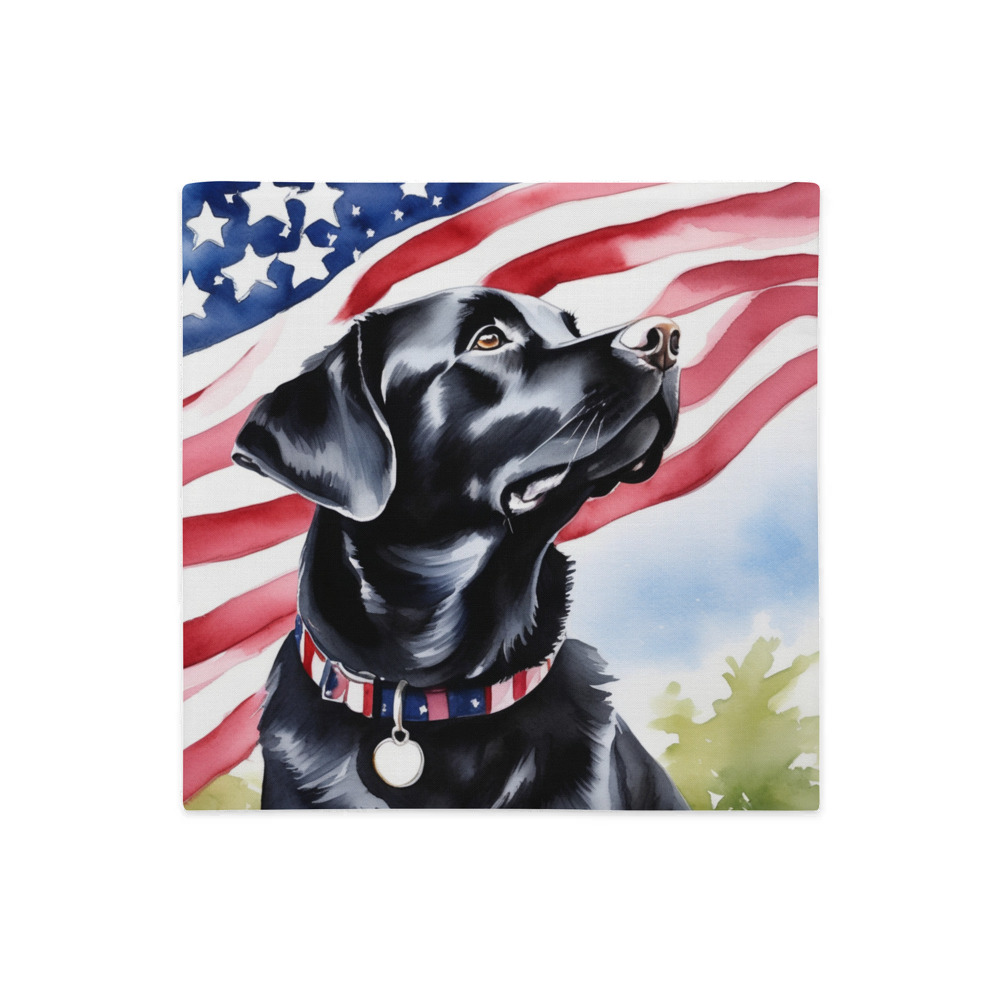 PugMug Custom Black Labrador Retriever Premium Pillow Case