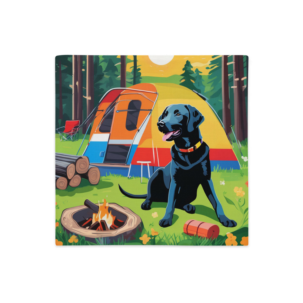 PugMug Custom Black Labrador Retriever Premium Pillow Case