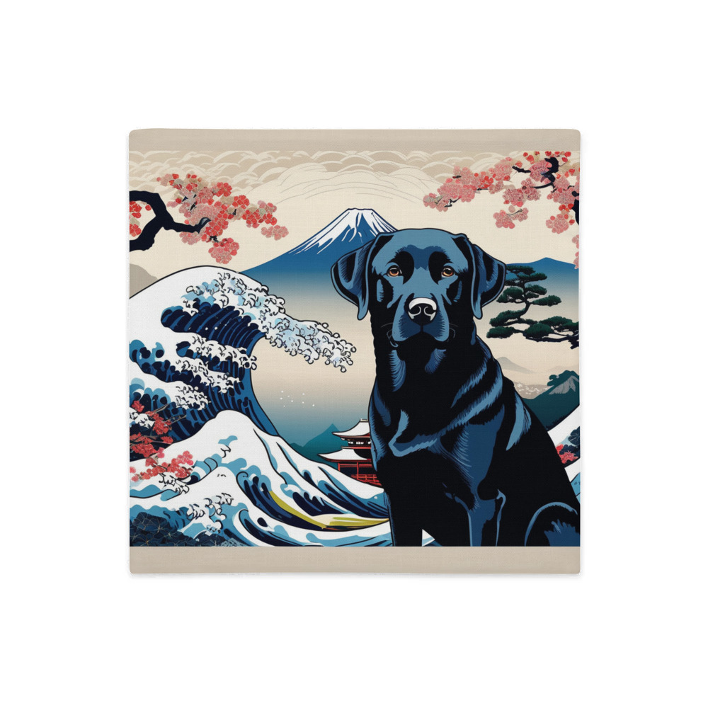 PugMug Custom Black Labrador Retriever Premium Pillow Case