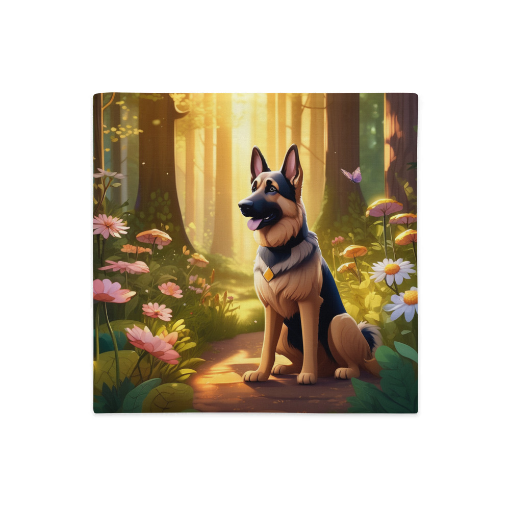 PugMug Custom German Shepherd Dog Premium Pillow Case