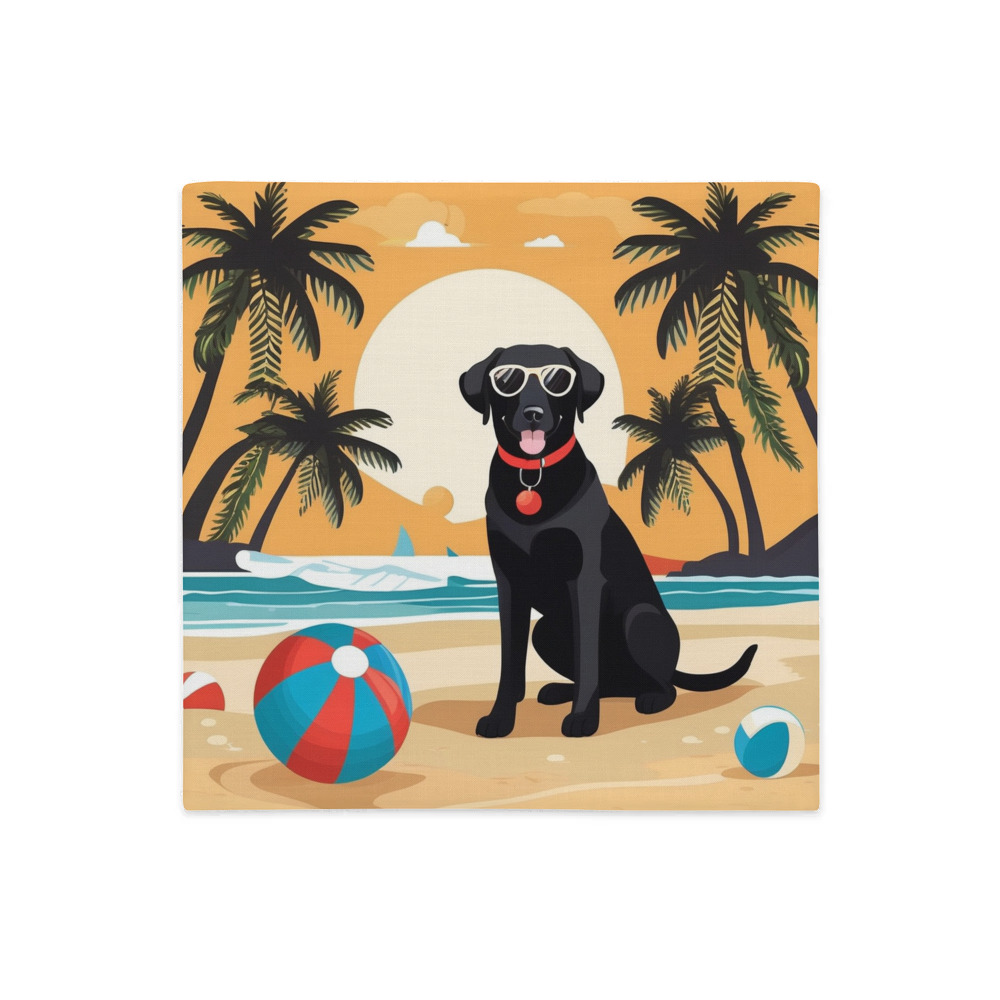 PugMug Custom Black Labrador Retriever Premium Pillow Case
