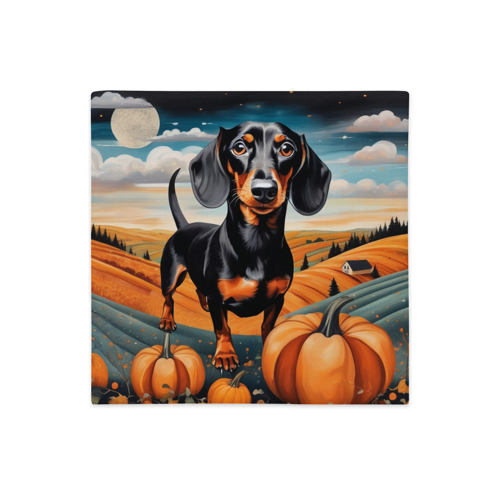PugMug Custom Black Dachshund Premium Pillow Case