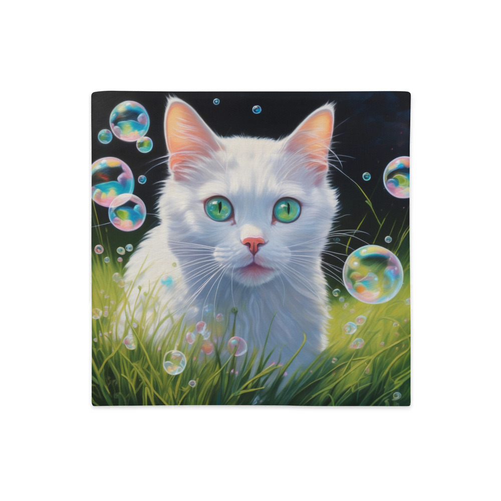 PugMug Custom White Companion Cat Premium Pillow Case