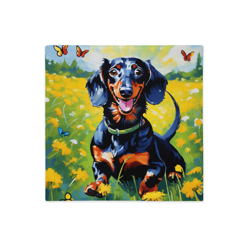 PugMug Custom Black Dachshund Premium Pillow Case