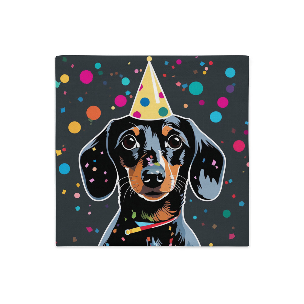 PugMug Custom Black Dachshund Premium Pillow Case