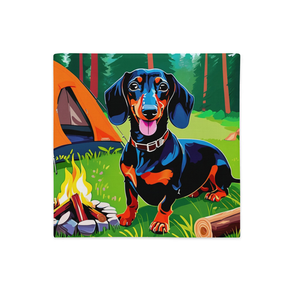 PugMug Custom Black Dachshund Premium Pillow Case