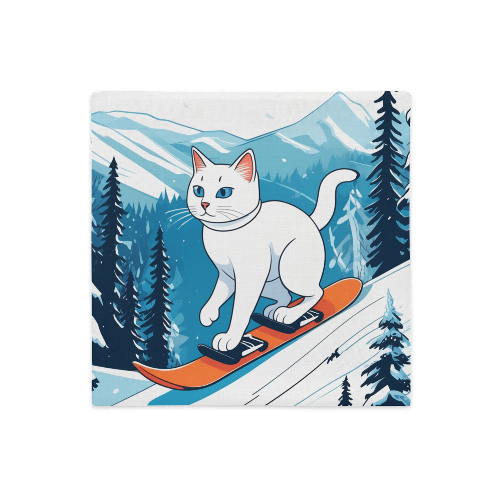 PugMug Custom White Companion Cat Premium Pillow Case