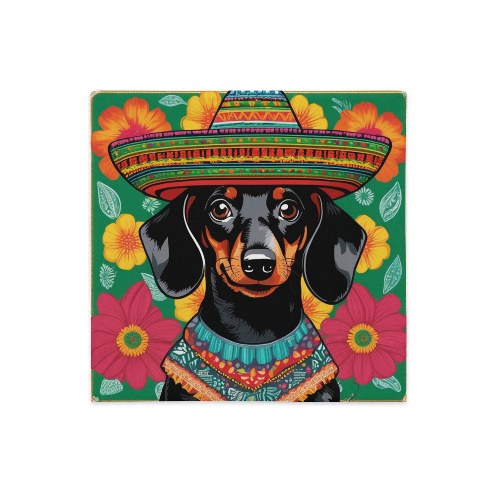 PugMug Custom Black Dachshund Premium Pillow Case