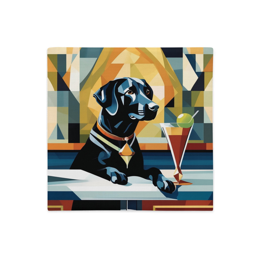 PugMug Custom Black Labrador Retriever Premium Pillow Case