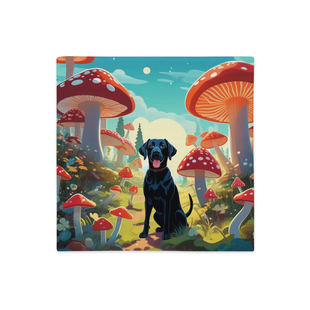 PugMug Custom Black Labrador Retriever Premium Pillow Case