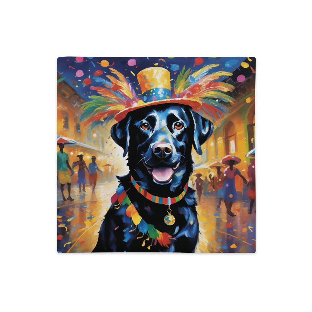 PugMug Custom Black Labrador Retriever Premium Pillow Case