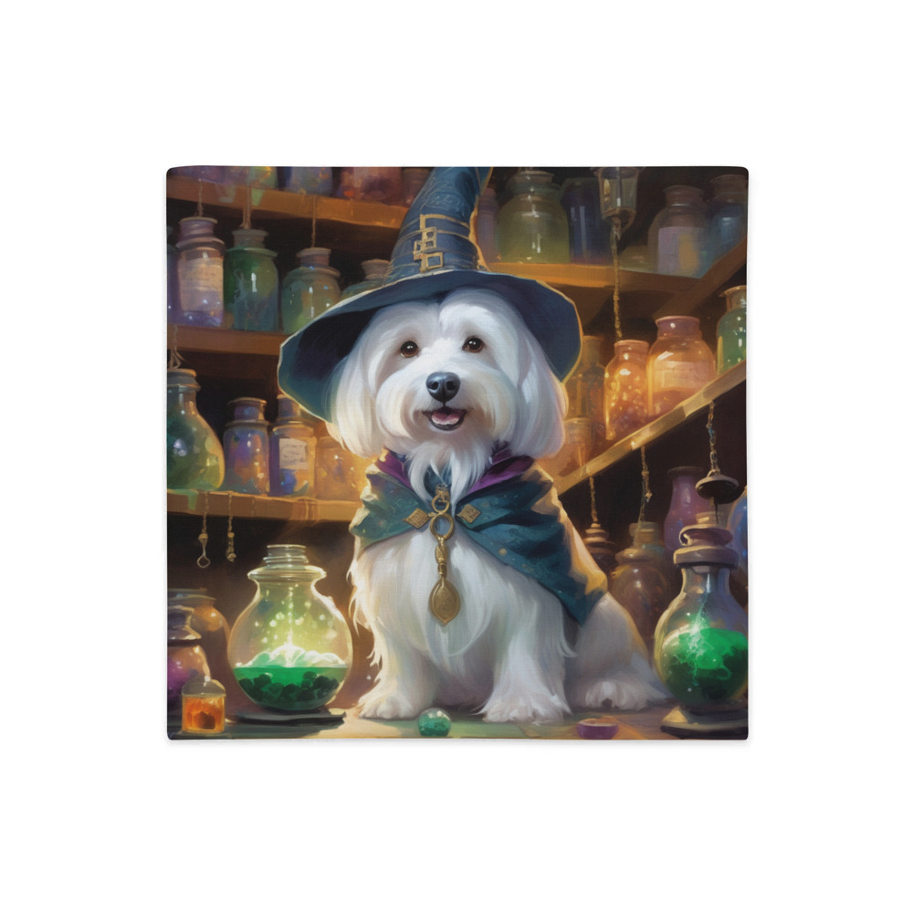 PugMug Custom White Havanese Dog Premium Pillow Case