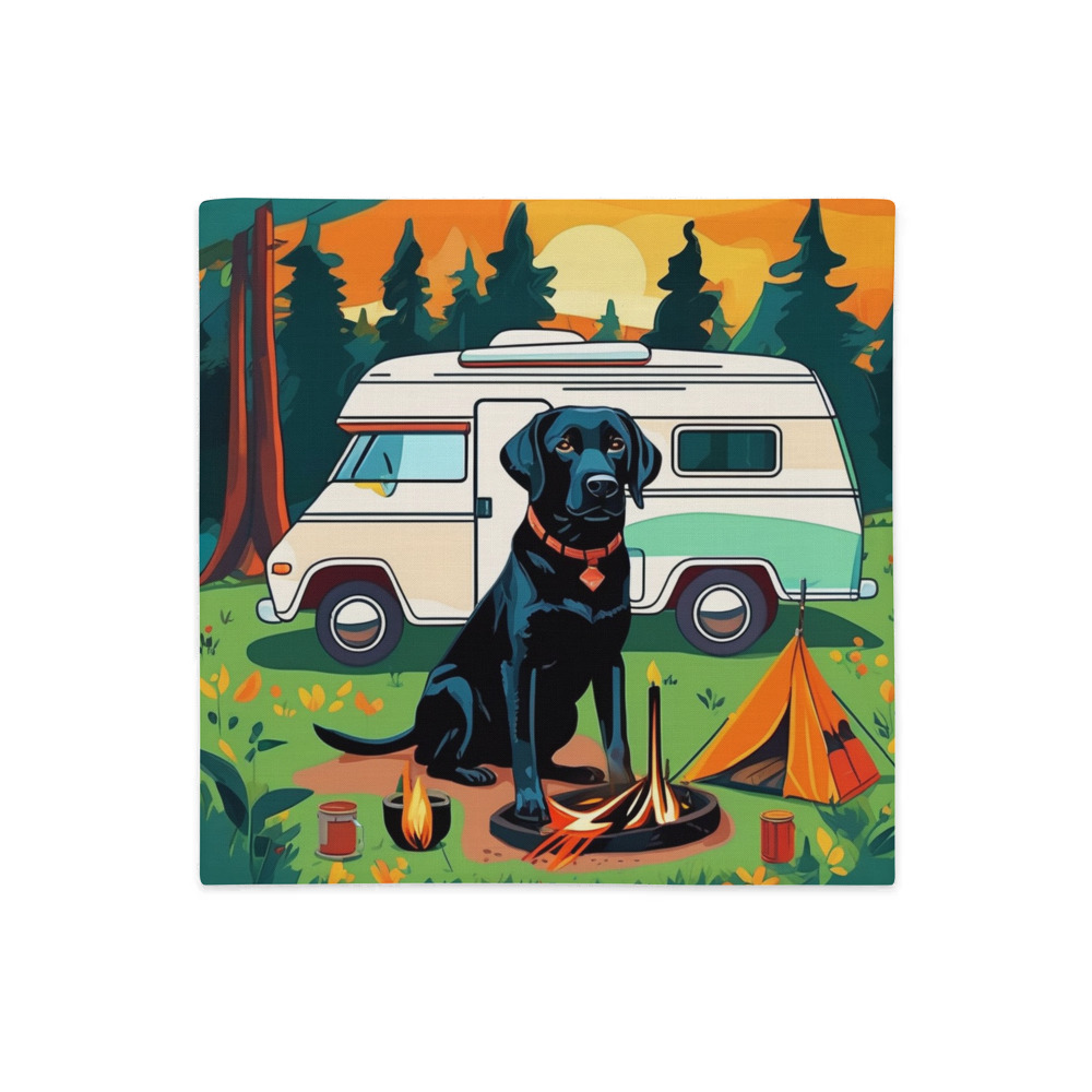 PugMug Custom Black Labrador Retriever Premium Pillow Case