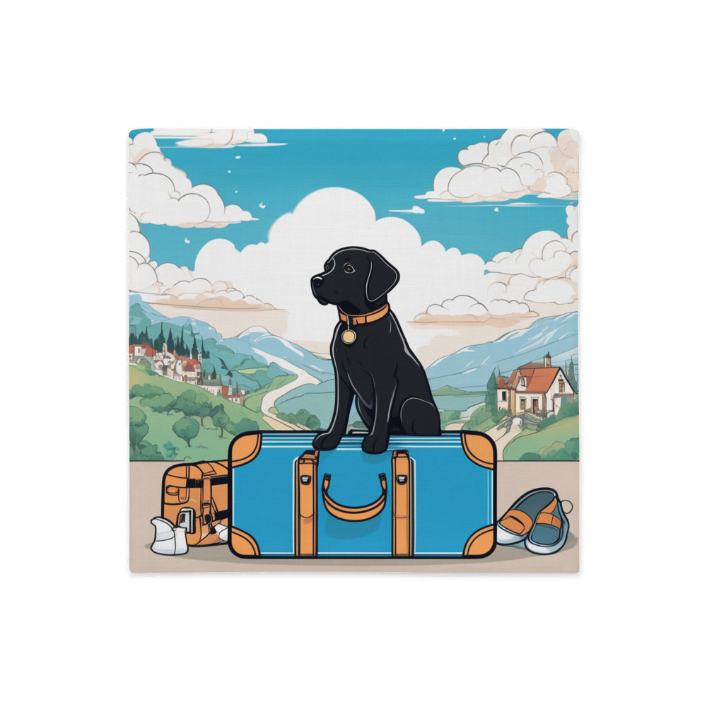 PugMug Custom Black Labrador Retriever Premium Pillow Case