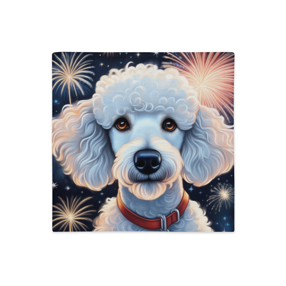 PugMug Custom White Poodle Premium Pillow Case