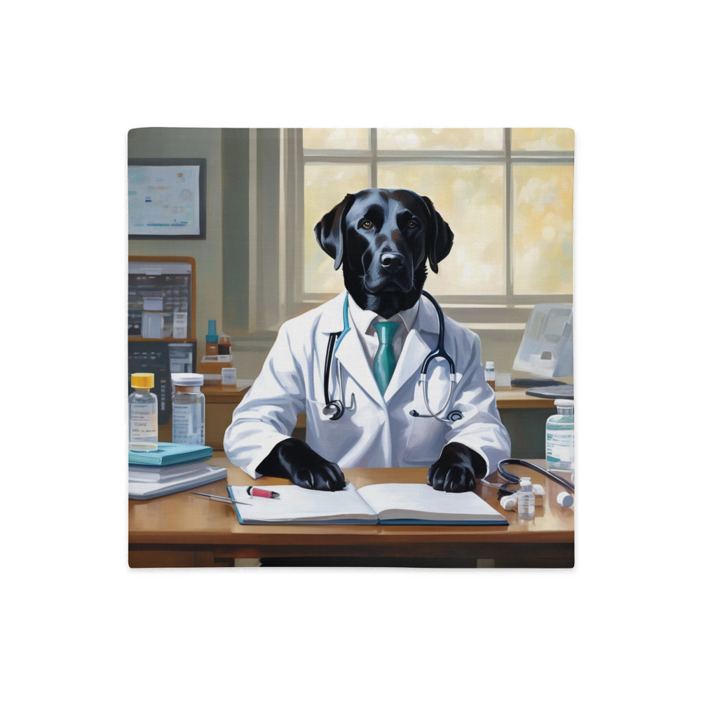 PugMug Custom Black Labrador Retriever Premium Pillow Case