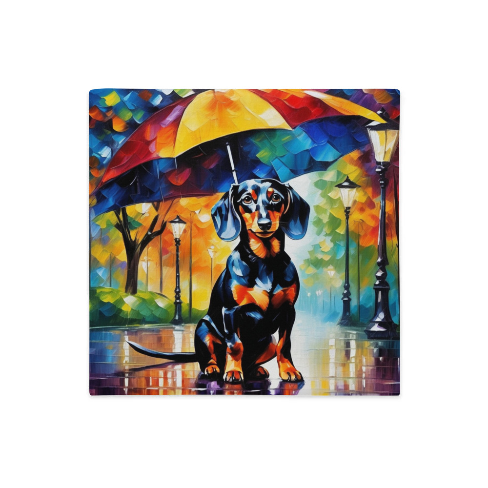 PugMug Custom Black Dachshund Premium Pillow Case