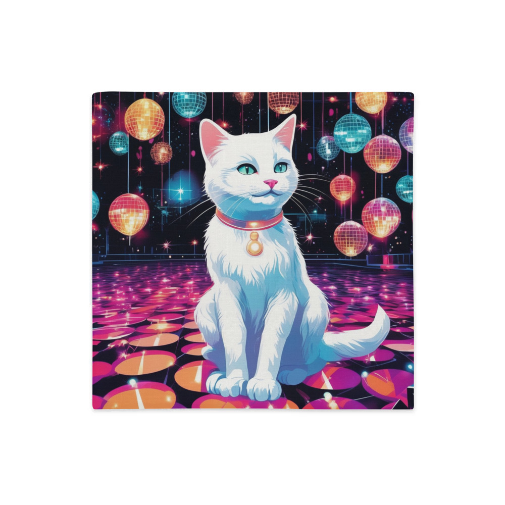 PugMug Custom White Companion Cat Premium Pillow Case