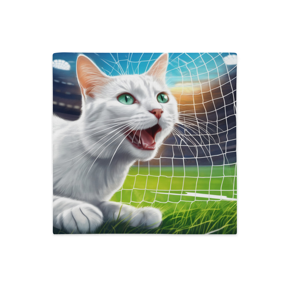 PugMug Custom White Companion Cat Premium Pillow Case