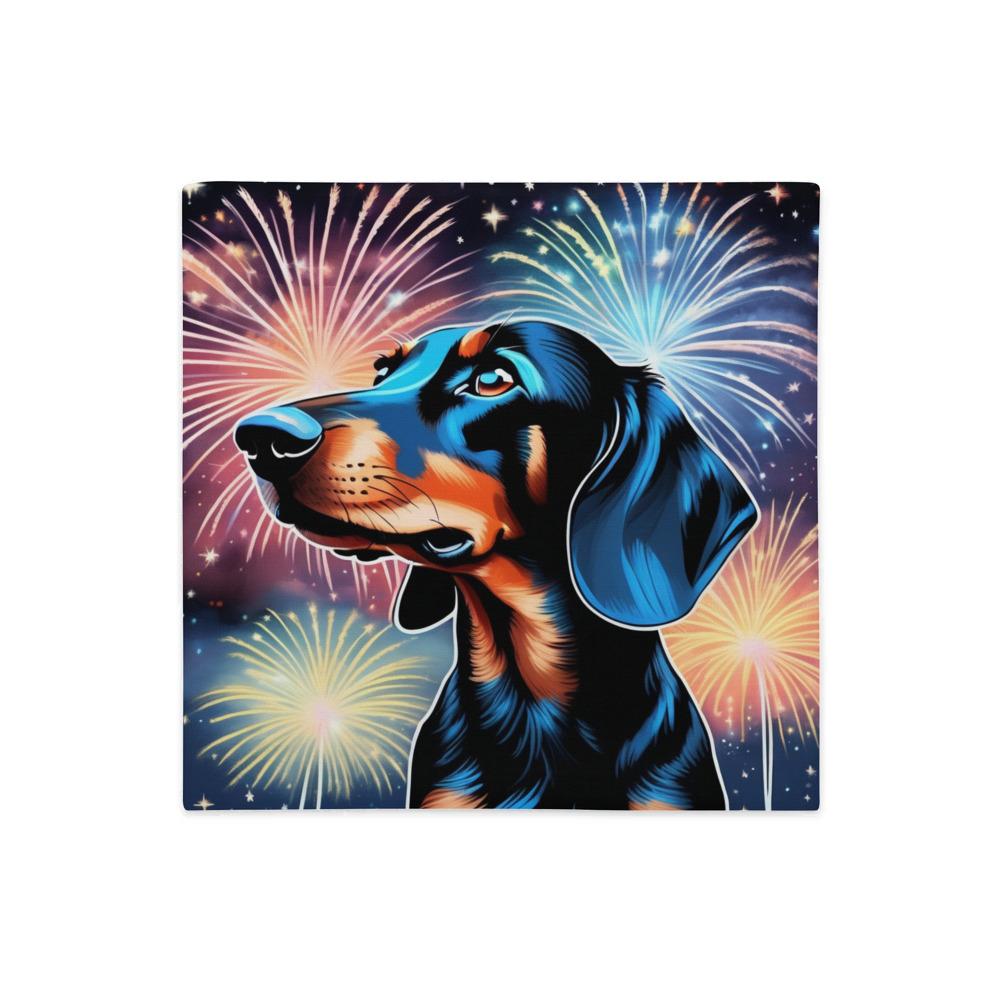 PugMug Custom Black Dachshund Premium Pillow Case