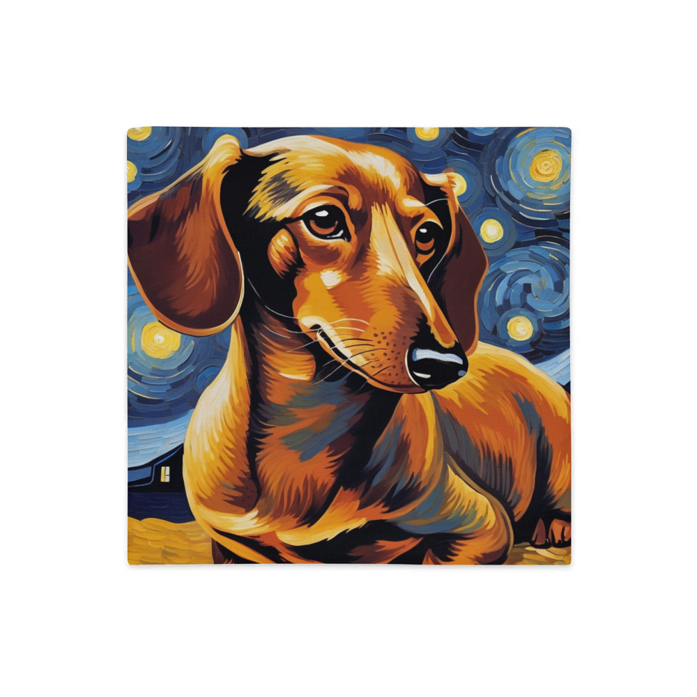 PugMug Custom Tan Dachshund Premium Pillow Case