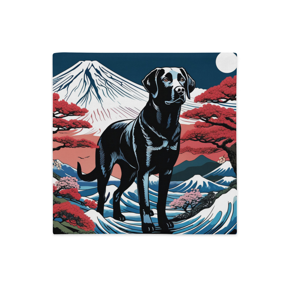 PugMug Custom Black Labrador Retriever Premium Pillow Case